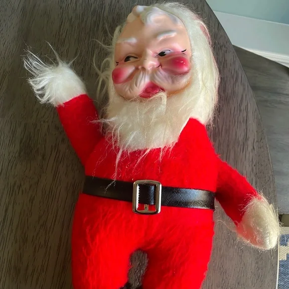 Vintage Santa Claus With Blow Mold Face and Plays Jingle Bells - Picture 1 of 13